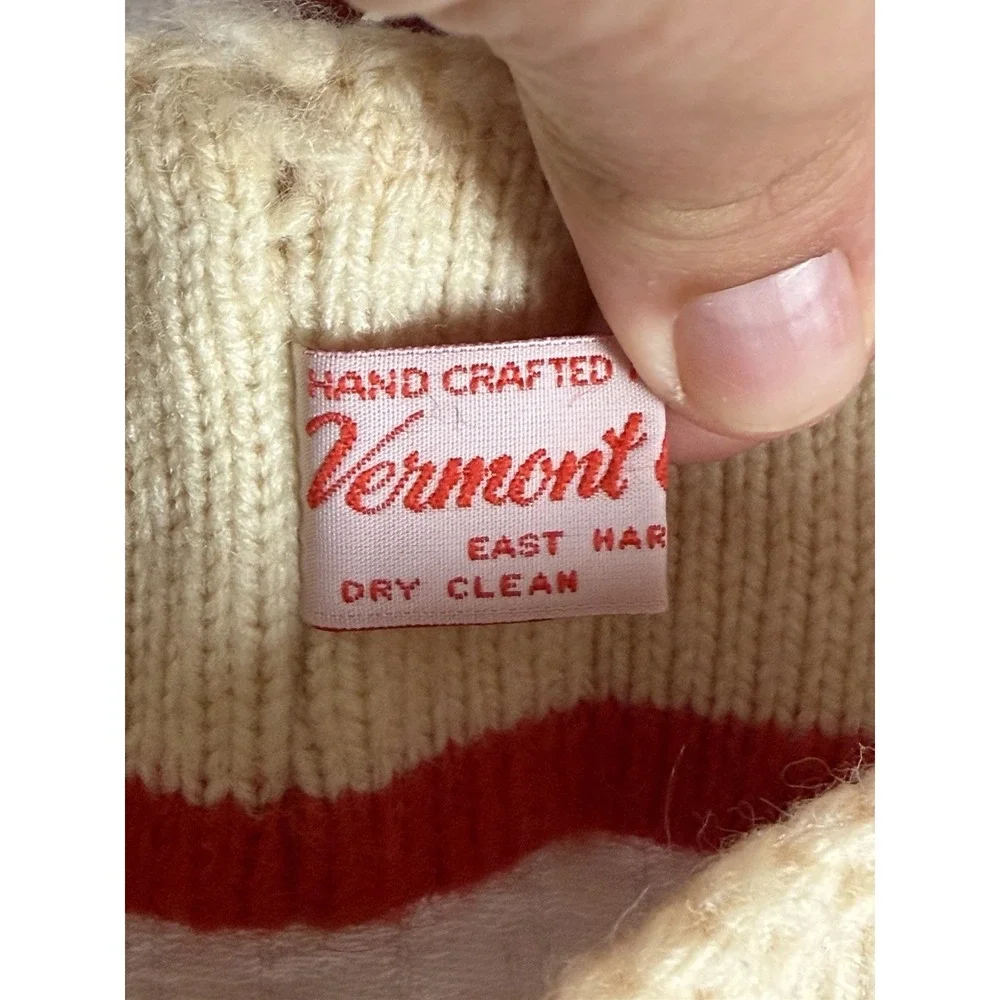 Vintage Vermont originals winter park headband, White And Red